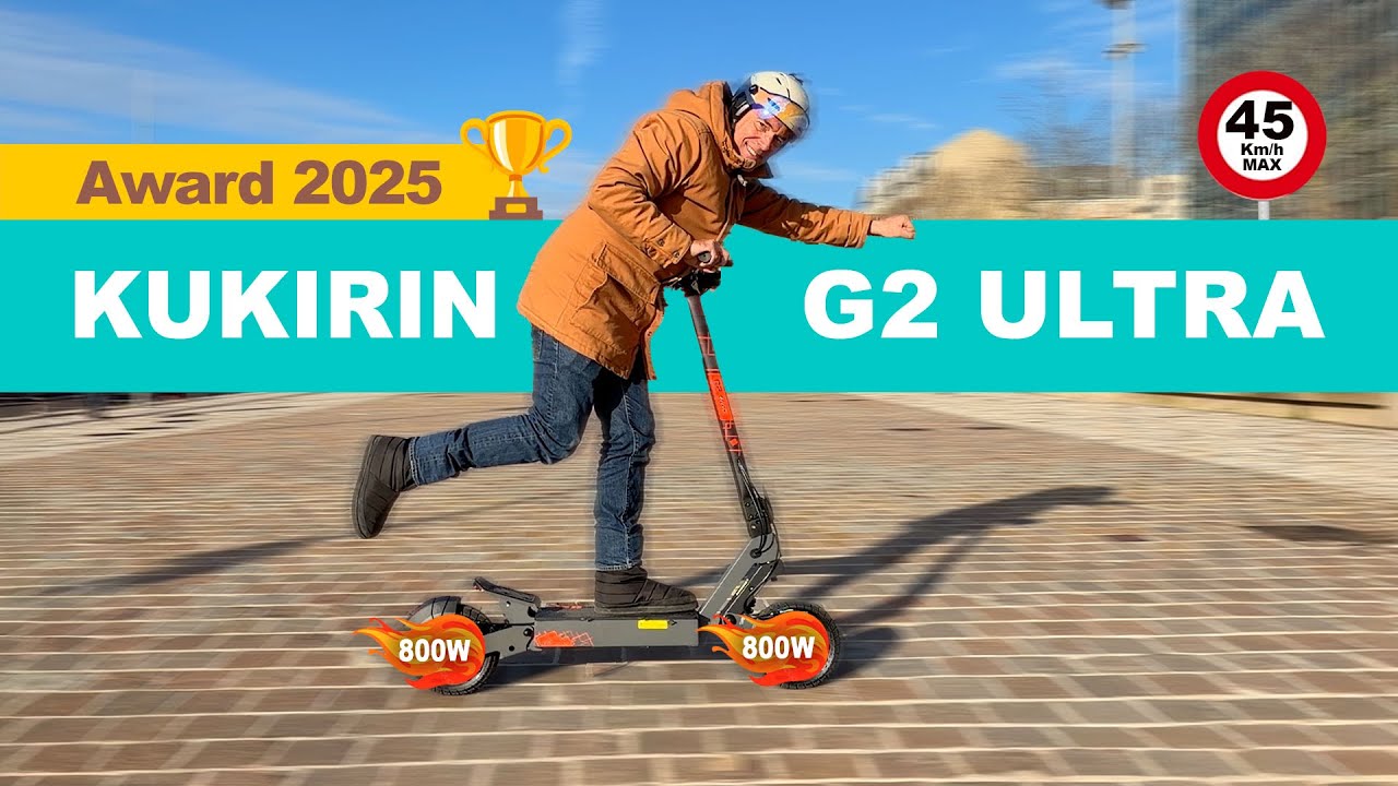 Bi-moteur 1600w pour cette trottinette électrique KuKirin G2 Ultra en test !