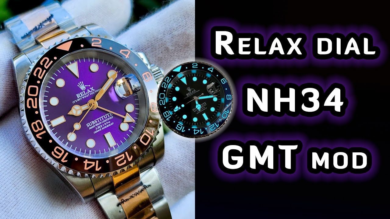 Relax dial | SteelDive 1993 GMT MOD | NH34 movement modification