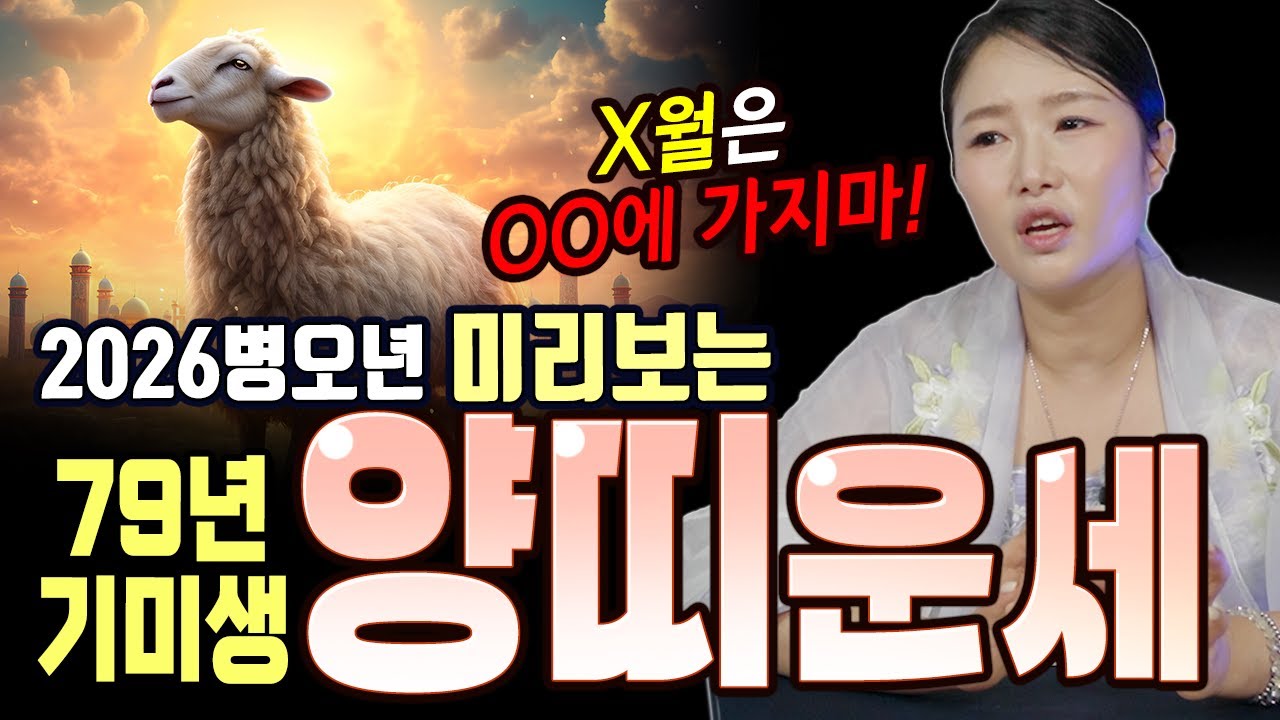 X월에는 OO에 가지마! 2026병오년 미리보는 79년 기미생 양띠운세!