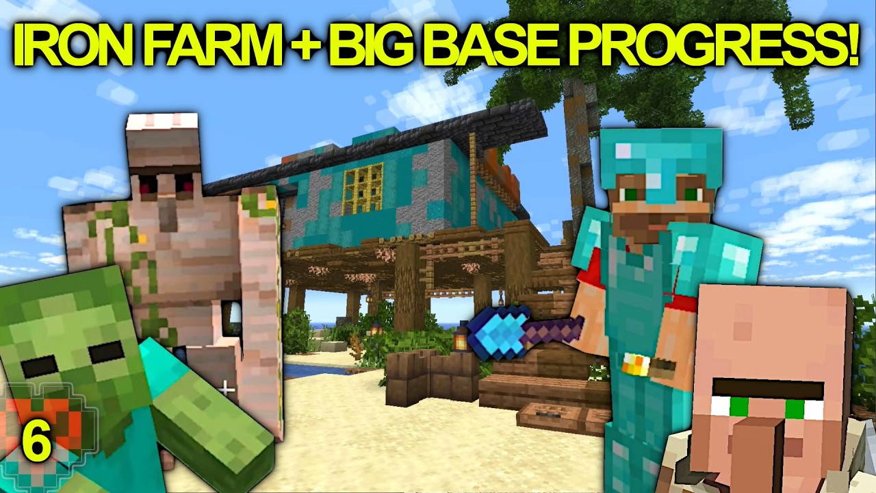 Farm Built, House Next! Huge Progress in Hardcore Minecraft!