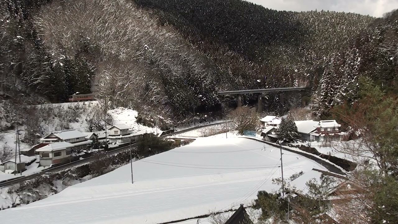 2026年１月　雪景色の芸備線、おまけの智頭急行