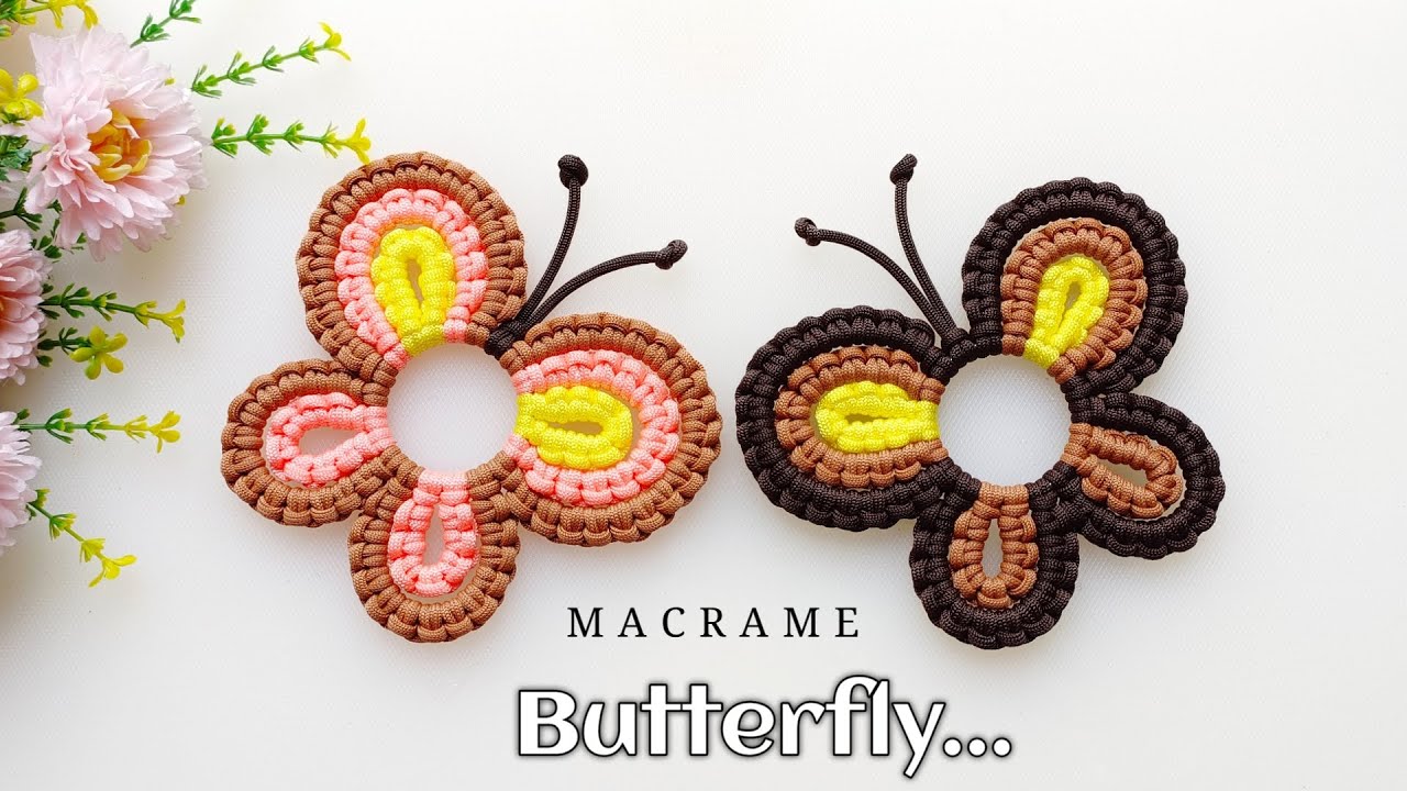 Macrame Butterfly Keychain | Macrame Animals | Macrame Butterfly Tutorial