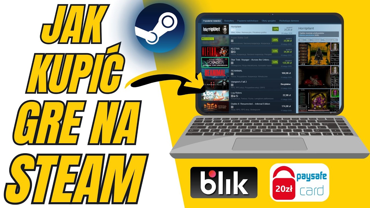 Jak kupić grę na STEAM Paysafecard, BLIK, Portfel Steam, PayPal lub Przelewy24? Poradnik