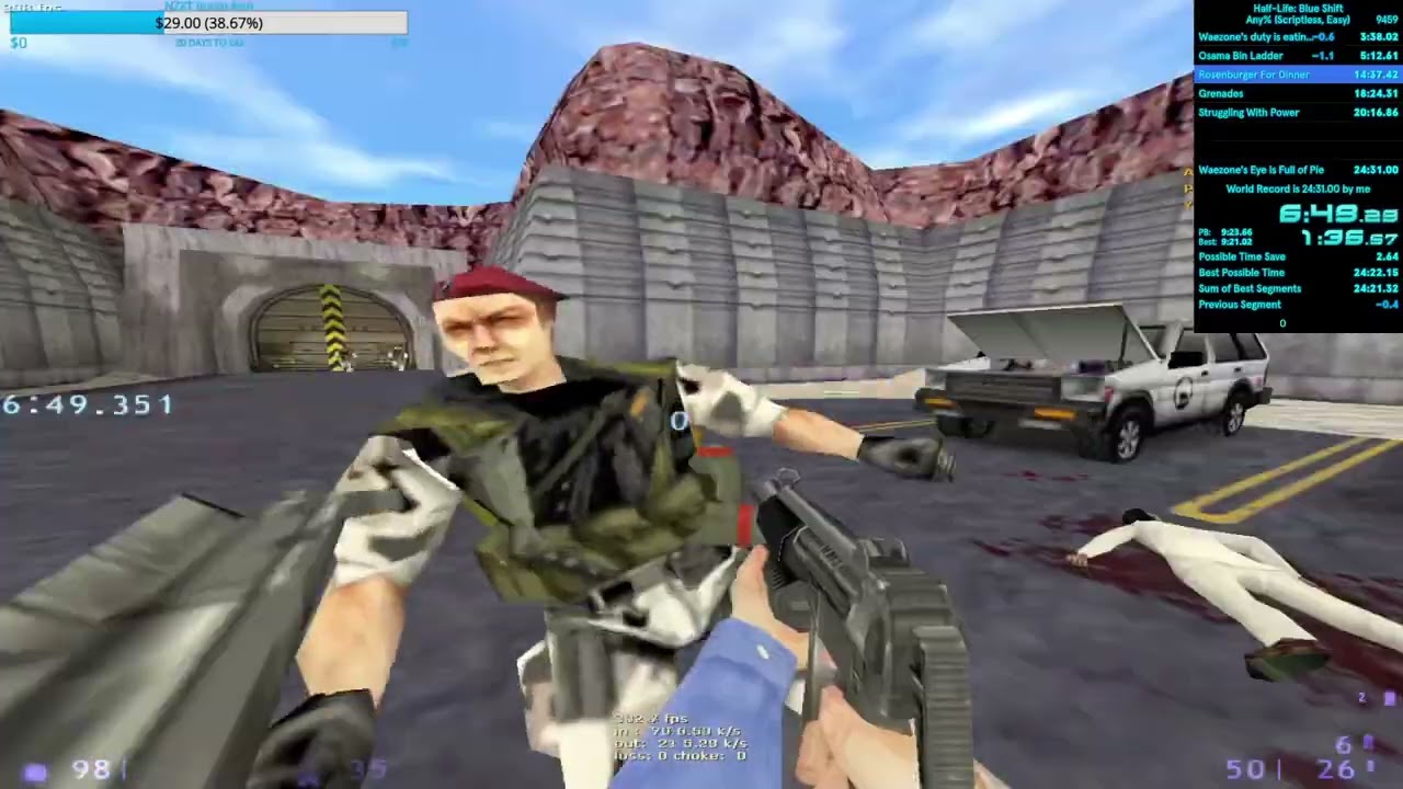 Half-Life: Blue Shift In 24:29 [Old World Record]
