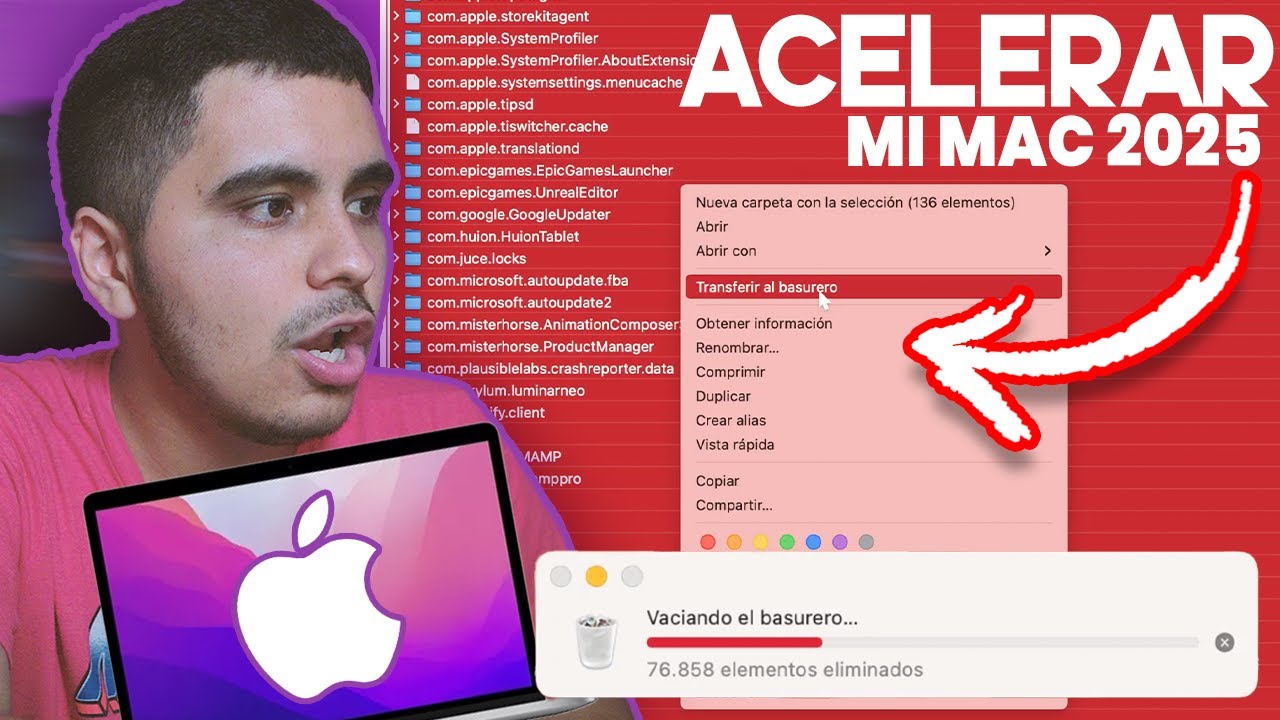 C&oacute;mo LIMPIAR, OPTIMIZAR Y ACELERAR mi MAC SIN PROGRAMAS 2025 - Tutorial 2025