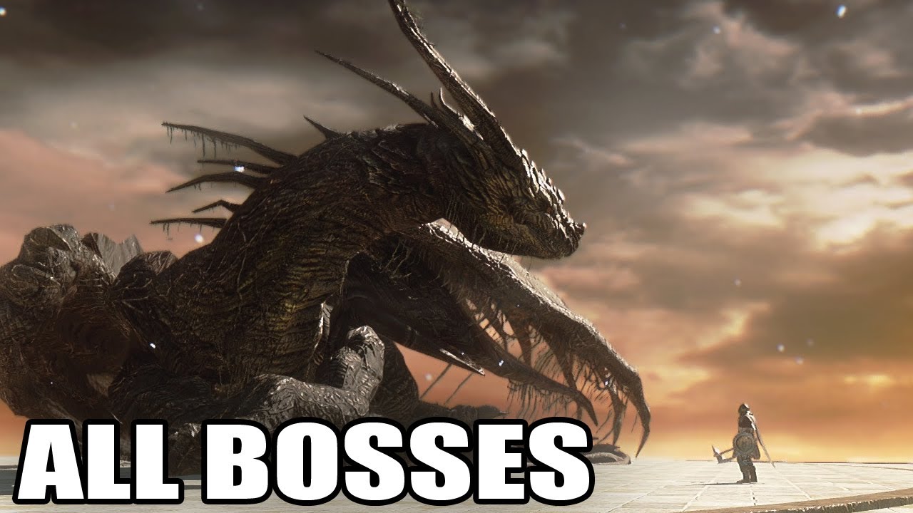 Dark Souls II: Scholar of the First Sin - All Bosses (With Cutscenes) HD