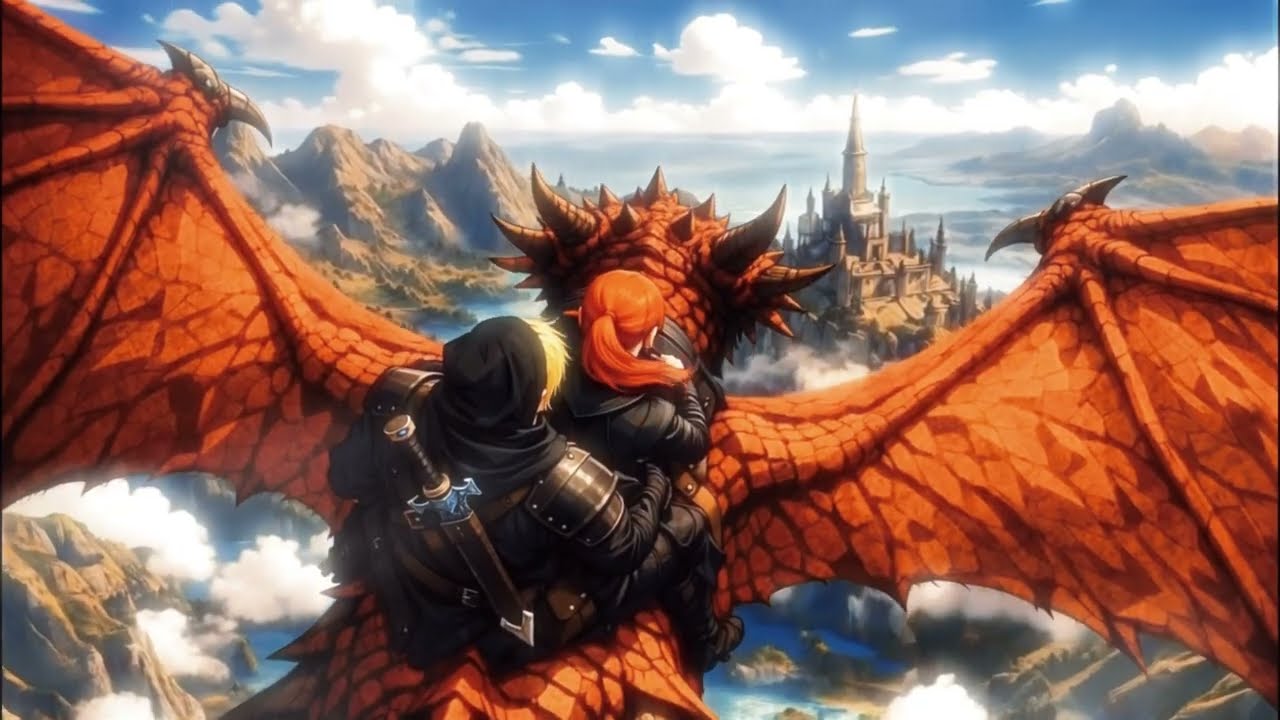 Riding the Red Dragon to the Mountain Citadel | Fantasy Ambient