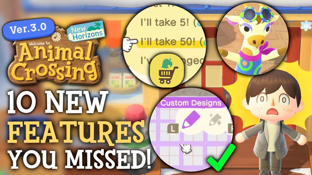 10 New Features You MISSED In Animal Crossing New Horizons (3.0 Update)