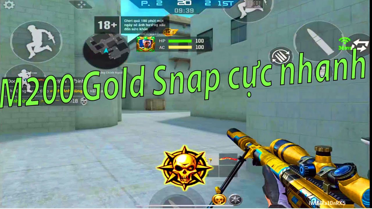 CF MOBILE : Khẩu Sniper Free M200 Bumblebee snap cực nhanh khi bắn 4 ngón !!