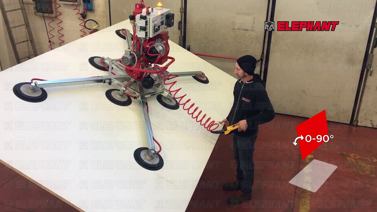 368. Sollevatore a ventosa elettrico per lastre di vetro - GP4+4REBEA