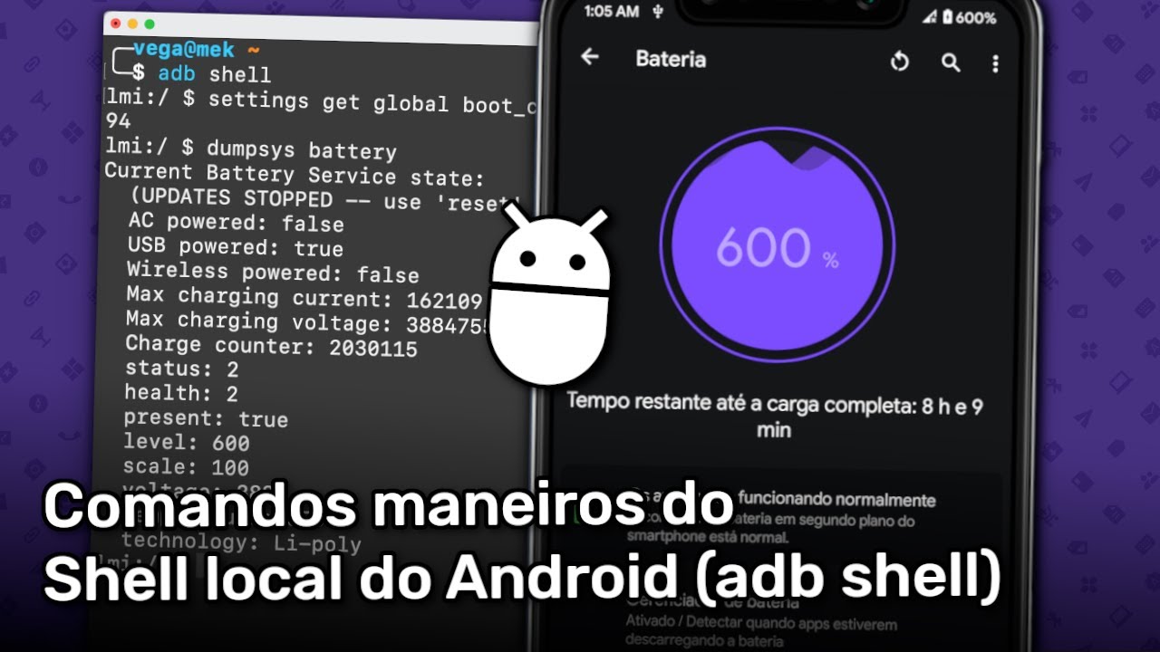 Comandos maneiros do Shell local do Android (adb shell)