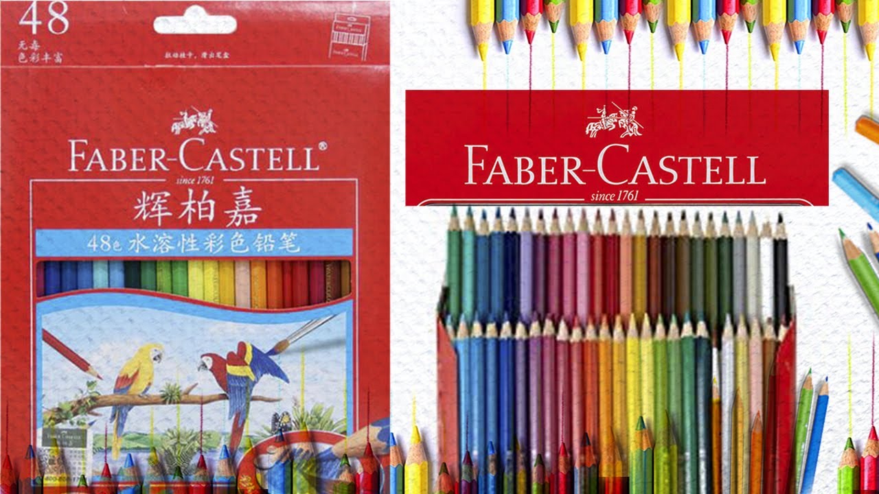 Materiales de Dibujo 2017 Unboxing Sorpresa Colores de acuarela Faber-Castell 48 Piezas