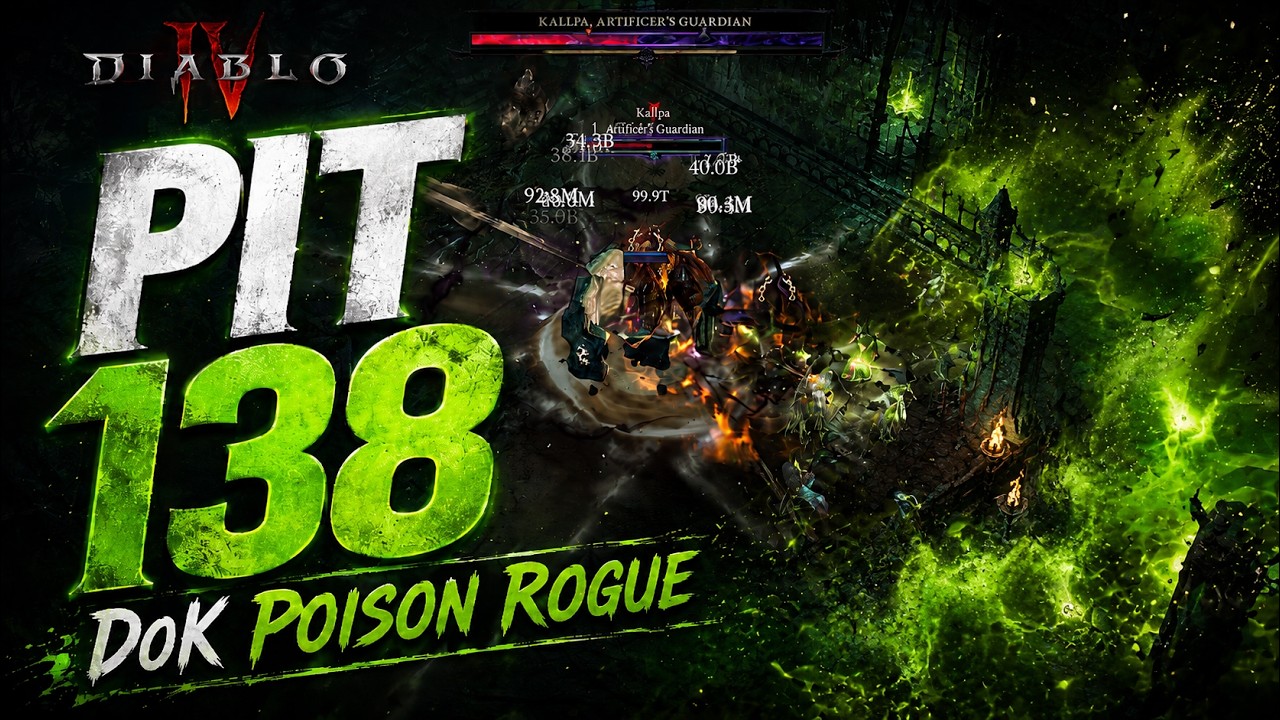 Pit 138 Cleared! DoK Poison Rogue | Diablo 4 Season 14
