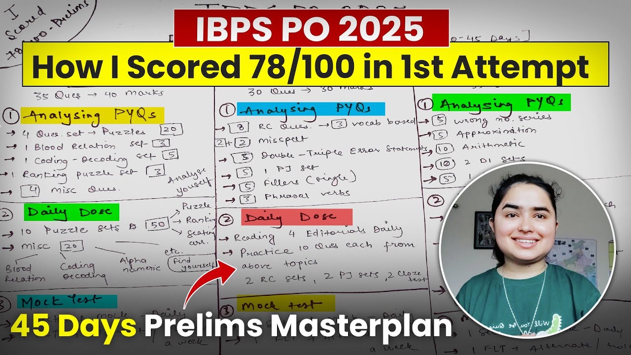 IBPS PO 2025 &bull; 45 Days Prelims To-do list by Shivani keswani