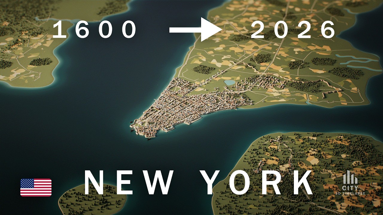 NEW YORK (MANHATTAN) - 3D TIMELAPSE (No AI)