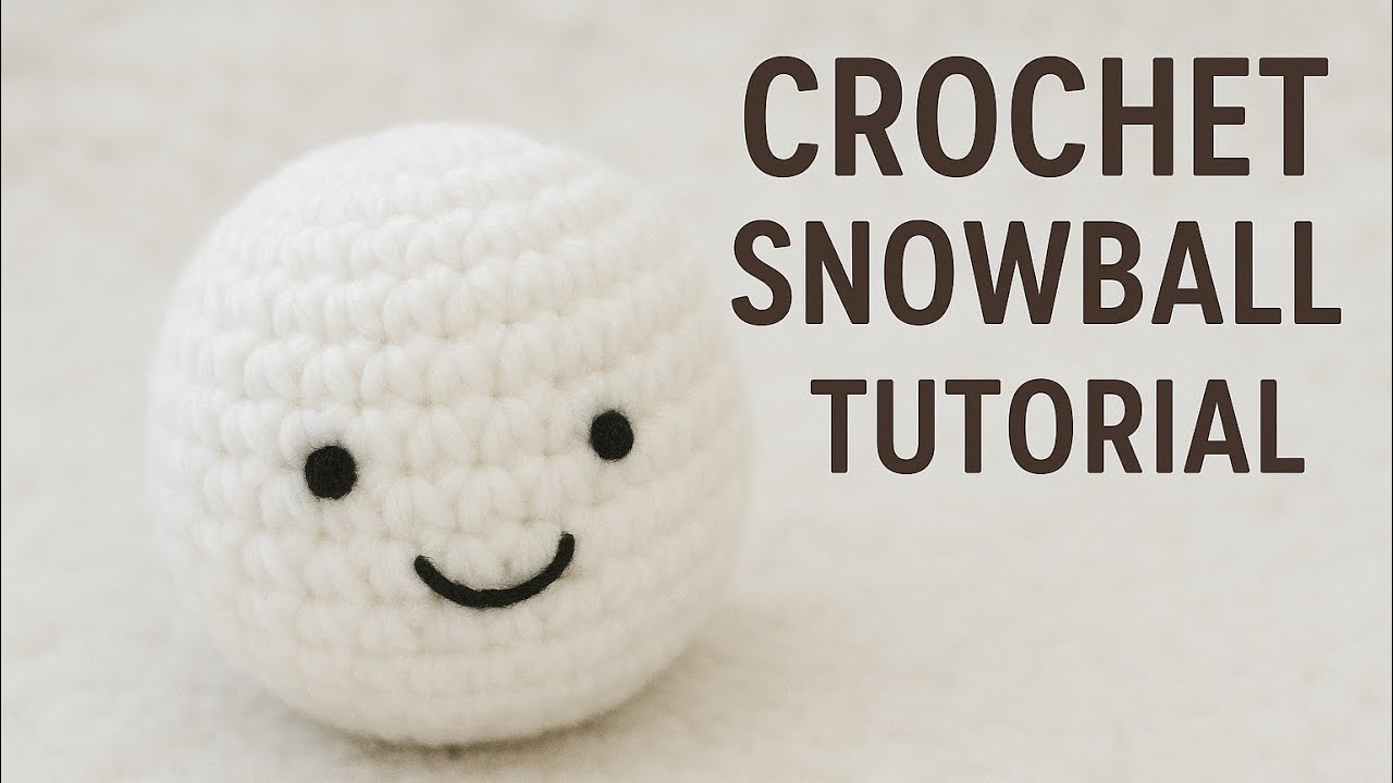 How to Crochet a Cute Snowball ❄️ | Easy Beginner Amigurumi Tutorial