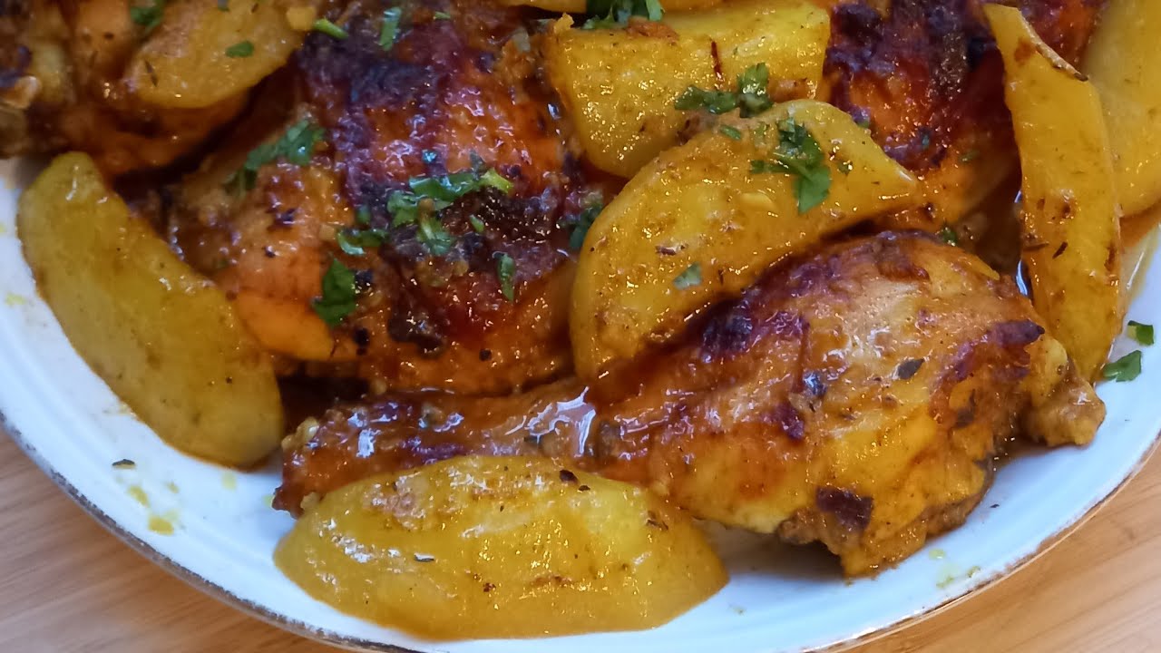 poulet pomme de terre au four 💯