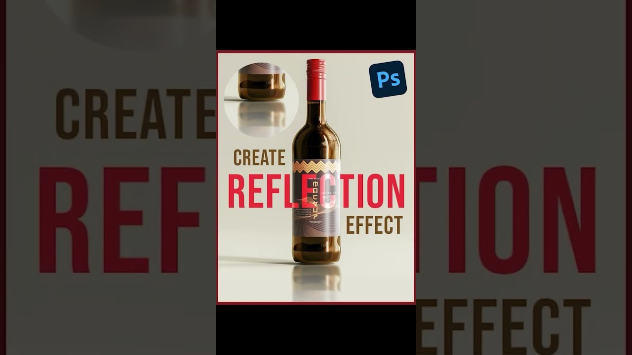 [ PHOTOSHOP ] How to Create REFLECTION EFFECT in Photoshop #shorts