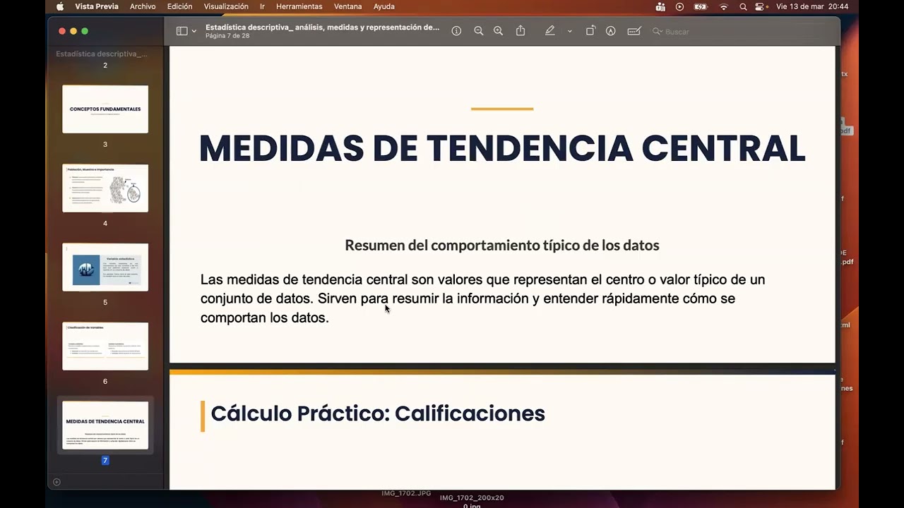 Presentación Estadística descriptiva