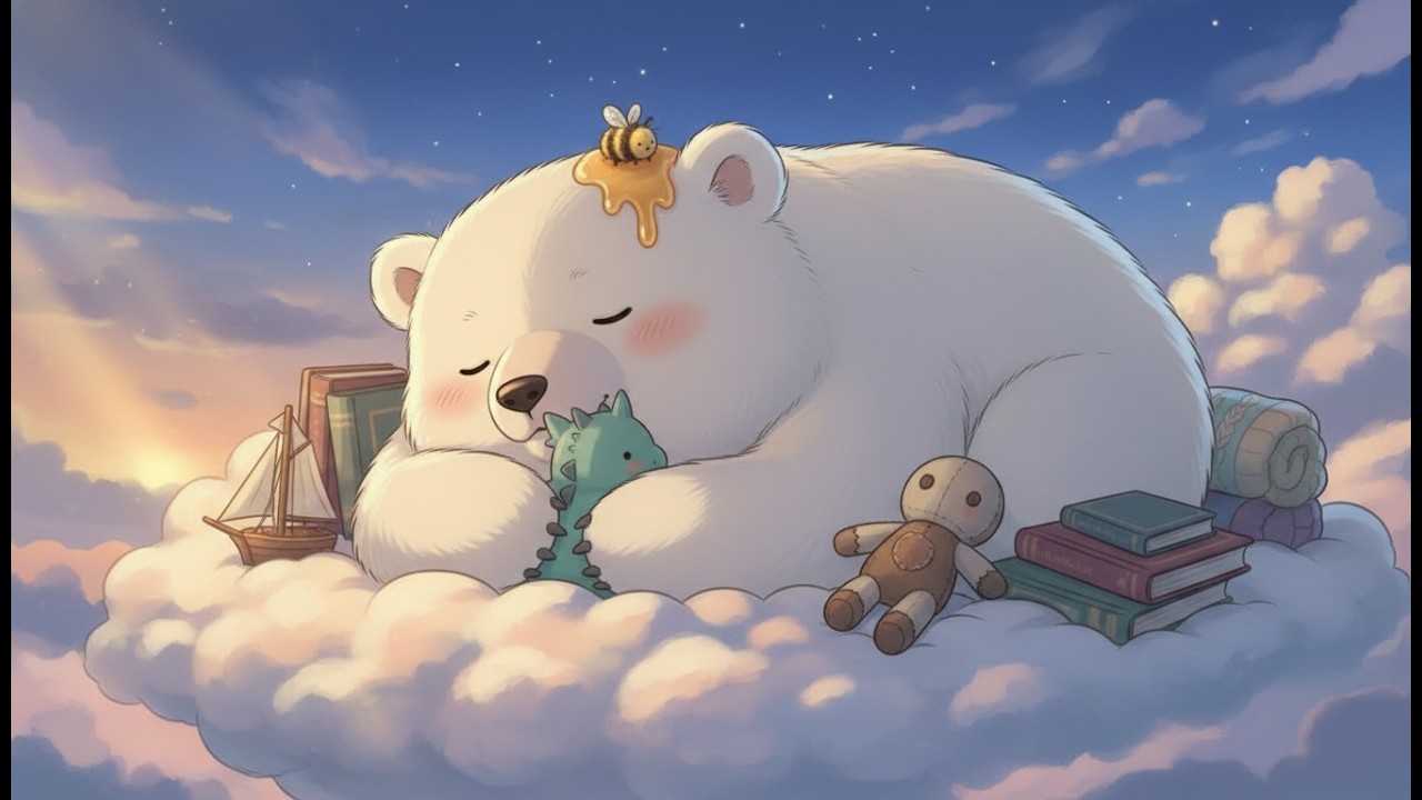 Polar bear and mini heart I Polar Bear Honey Dream 🍯✨