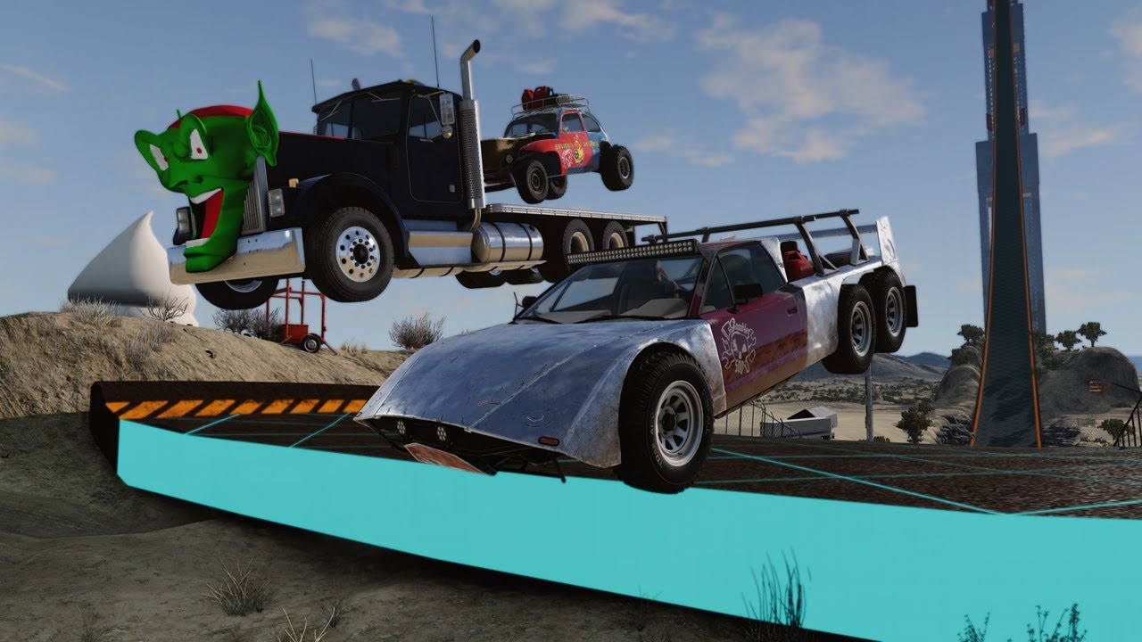 Huge Ramp in Johnson Valley - BeamNG / havocNG