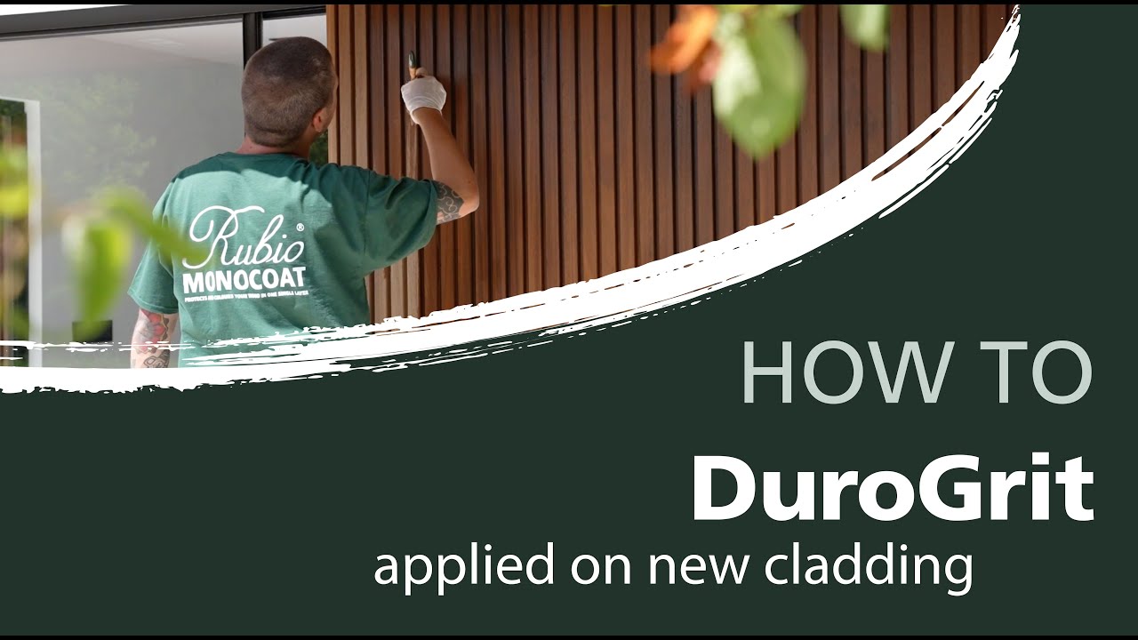 How to oil your new wooden, thermo ayous cladding with DuroGrit  | Rubio Monocoat