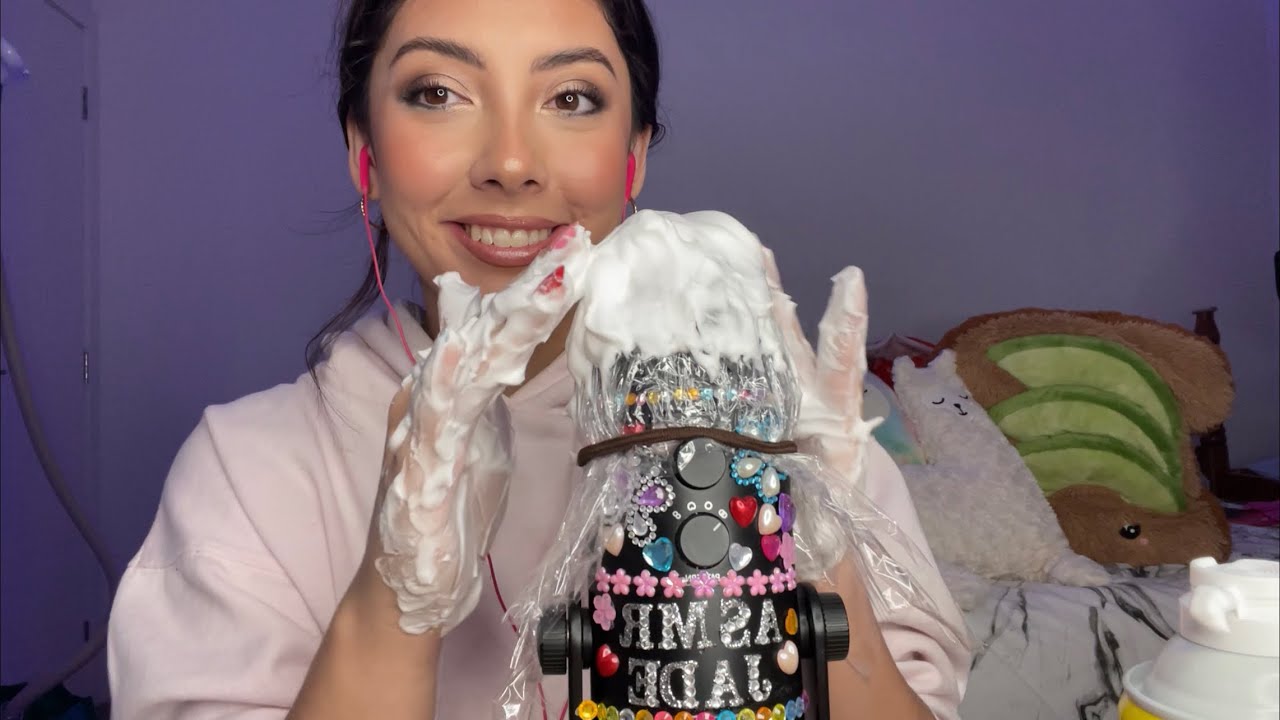 ASMR Shaving Foam On The Mic! 💜 | Minimal Whispering
