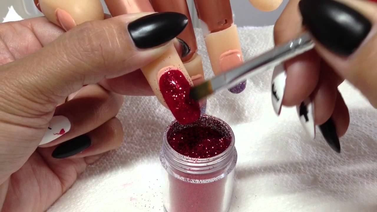 Dorothy's Ruby Slipper nails | CND Shellac & Lecente glitter!