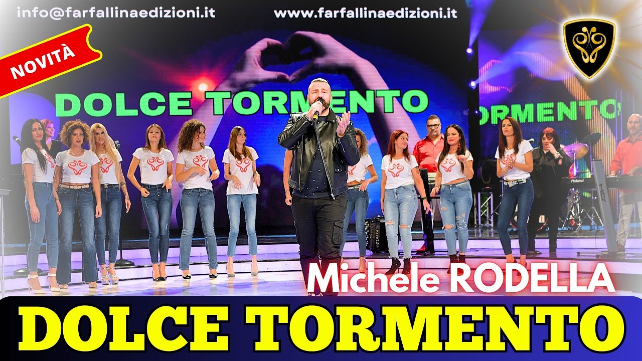 DOLCE TORMENTO (cumbia) Michele Rodella - Canale Italia SPECIALE FARFALLINA in TV *new song*