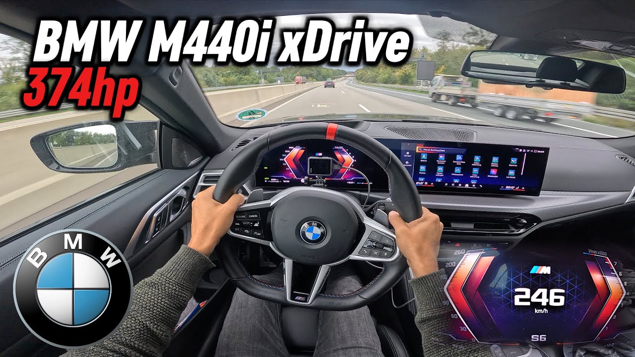 2025 BMW M440i Cabrio (G23) xDrive (374 hp) | POV Autobahn Test Drive in Germany