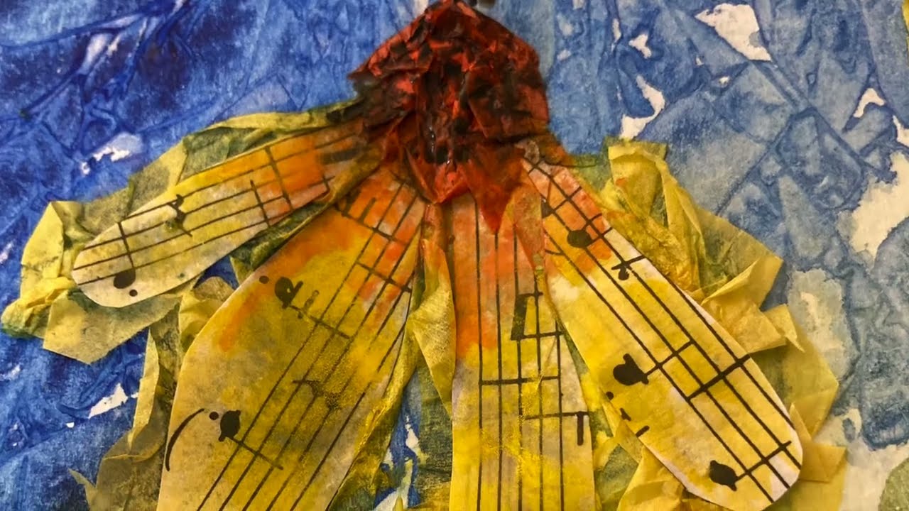 Watercolor Gathering    Sun Flower Collage Tutorial