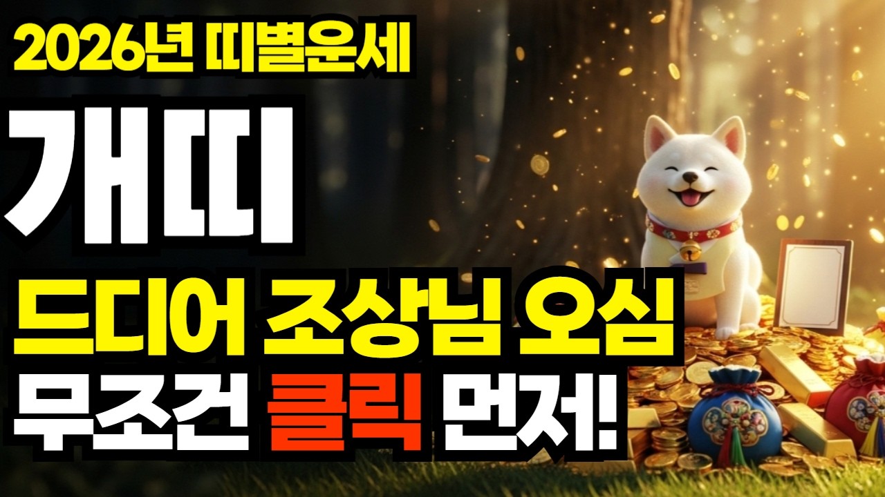 [2026년 개띠 운세] 