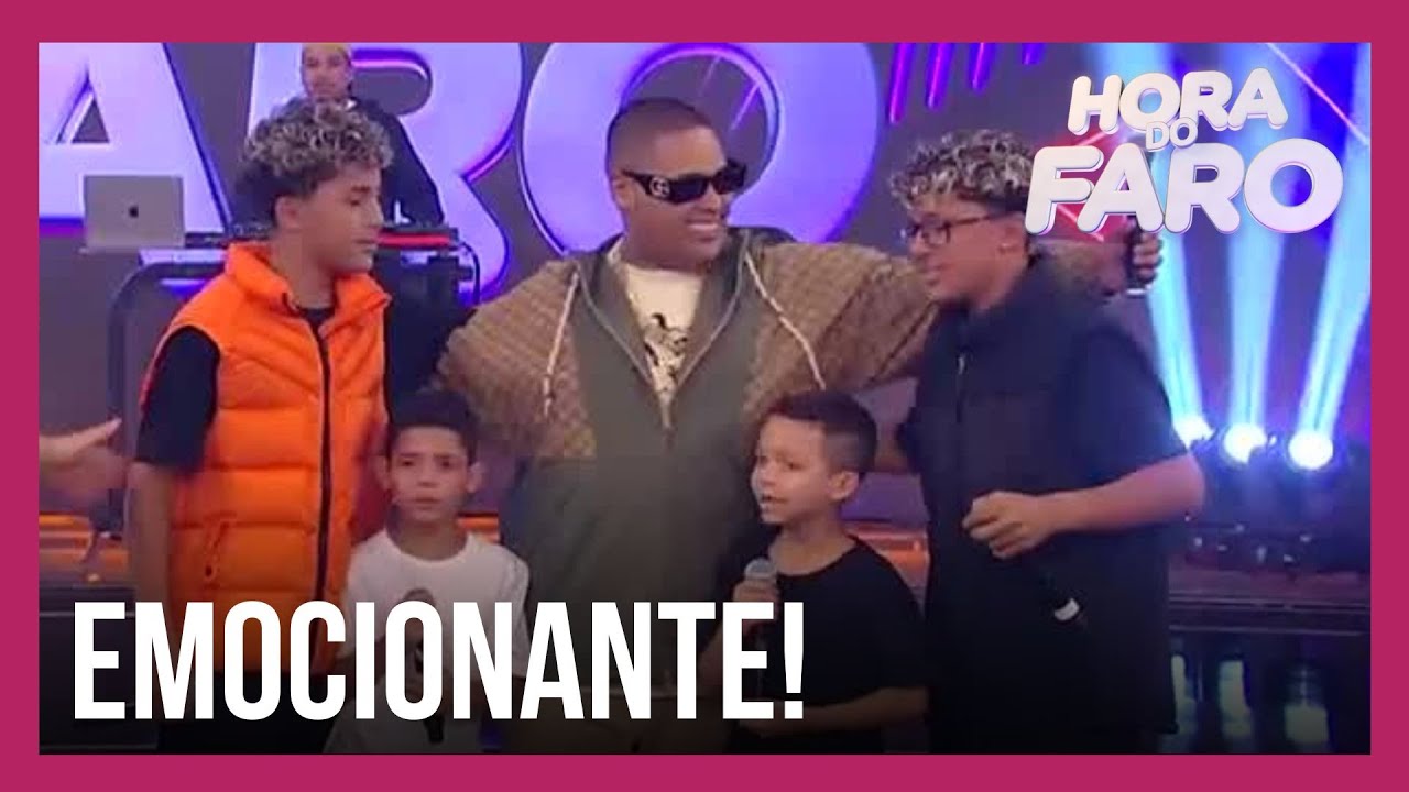 MC Ryan se emociona com carinho de fãs mirins e presenteia os garotos com gravação de clipe