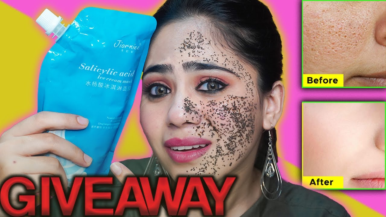 Viral Salicylic Acid Ice Cream Mask | Remove Open Pores, Blackheads in Minutes | GIVEAWAY