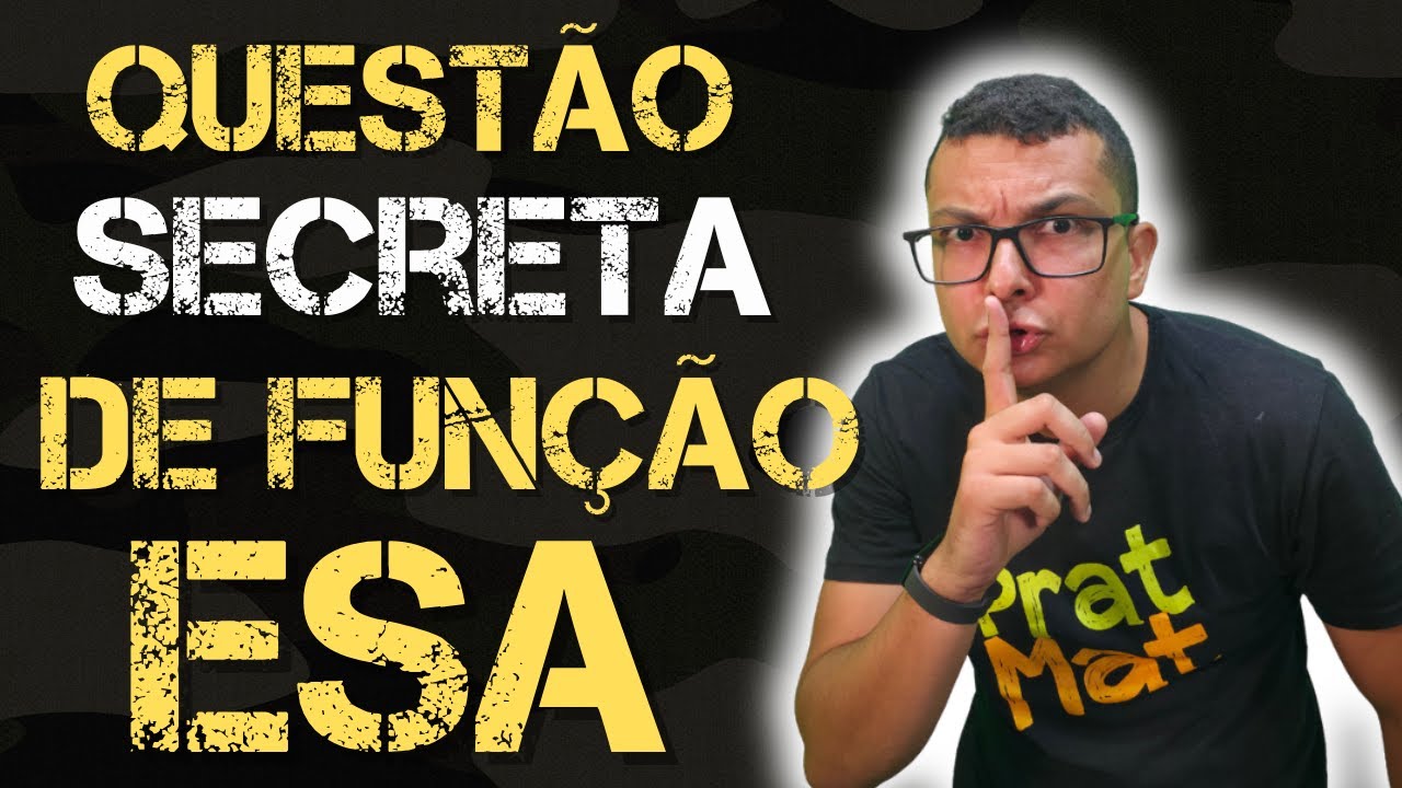 QUESTÃO CLÁSSICA DE FUNÇÃO QUE PODE CAIR NA ESA – VOCÊ SABE FAZER?