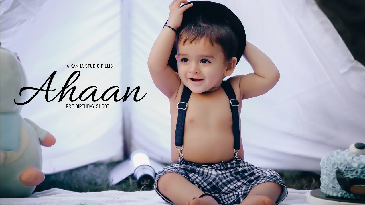 Pre birthday shoot for baby boy - Ahaan 1st pre birthday shoot | Cake Smash | Kanha Studio