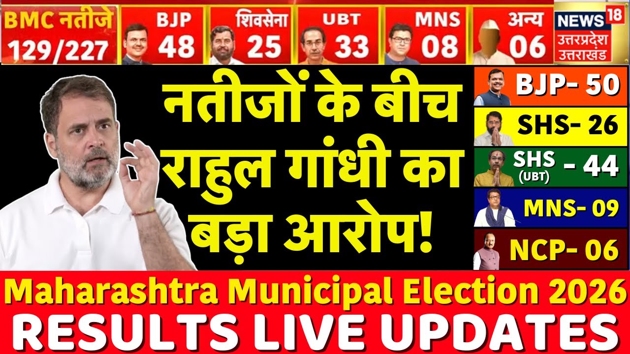 Rahul Gandhi on Maharashtra BMC Election 2026 results Live: नतीजों के बीच राहुल गांधी का बड़ा आरोप!