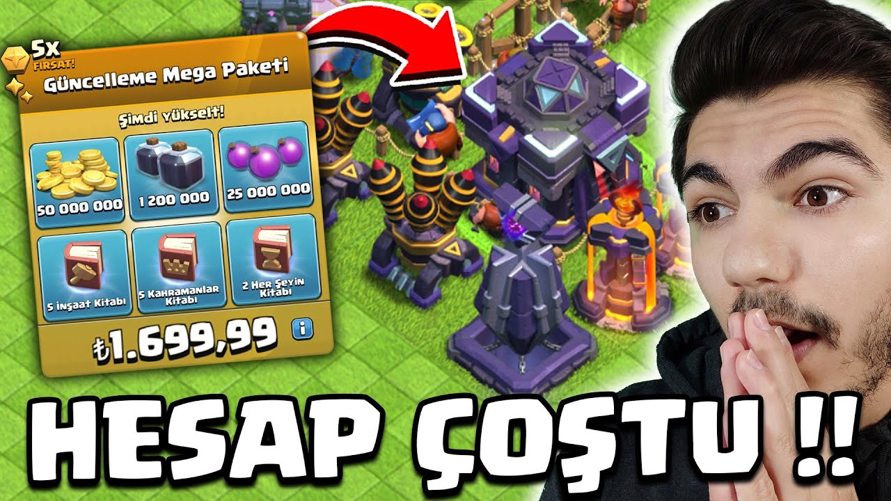 KÖY BİNASI 15 ÇOŞTU !! (1700 TL Paket Aldım !!) - Clash Of Clans