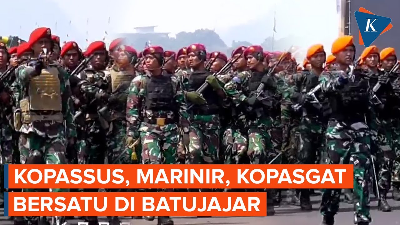 Kopassus, Marinir, Kopasgat Bersatu di Batujajar! Defile dan Demo Atraksi Tempur