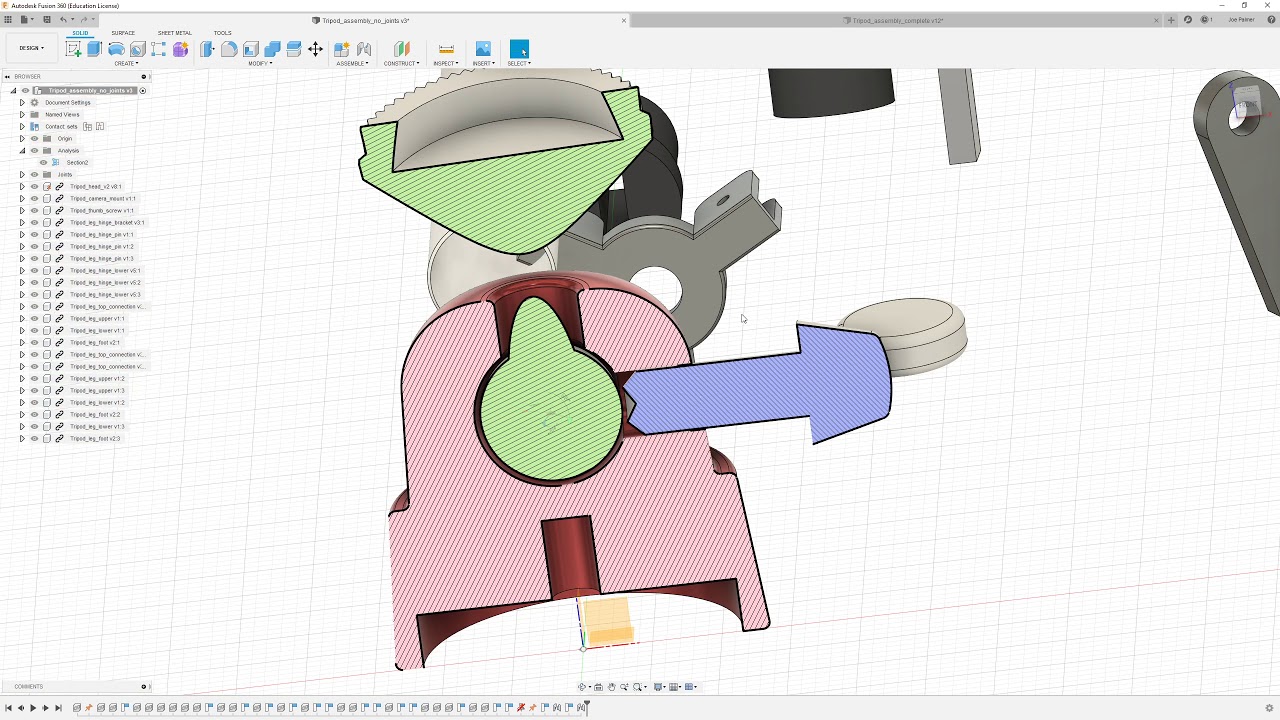 Fusion 360 - Assemblies Example - Tripod