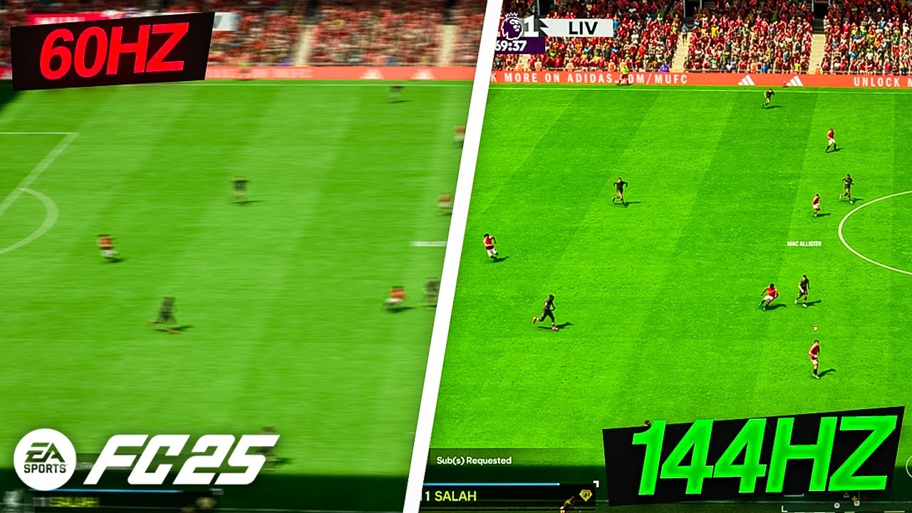 Сравнение EA FC 25 144 Гц и 60 Гц! (FC 25 ПК)