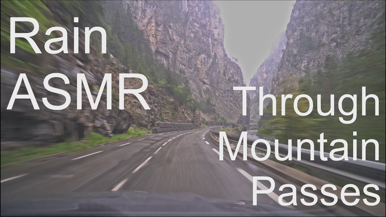 Driving in heavy rain, Binaural rain ASMR in the French and Italian Alps via Col d'Izoard