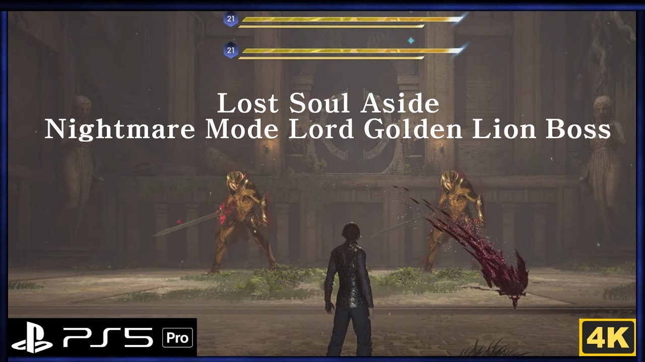 Босс Лорда Золотого Льва в Кошмарном Режиме (без предметов) и сборка — Lost Soul Aside