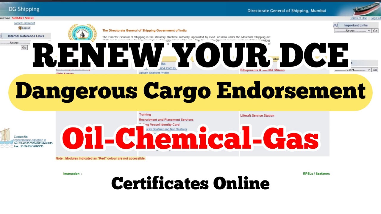 How to renew your DCE-Dangerous Cargo Endorsement Online || Renew Your Oil Chemical & Gas DCE