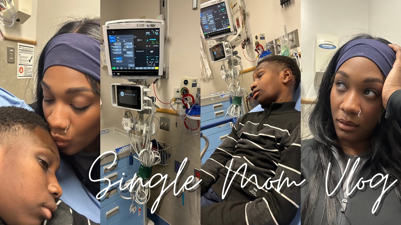 SINGLE MOM GETS NO HELP OR SLEEP| EMERGENCY ROOM| BABY DADDY DRAMA| VLOG