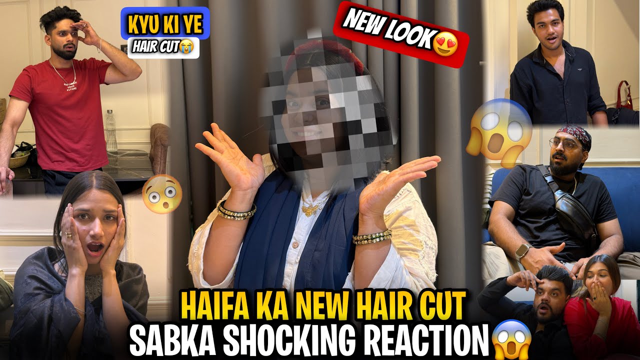 Haifa ka new hair cut 💇‍♀️ || ghar mai sbka shocking reaction || Haifa & Qashif vlog 