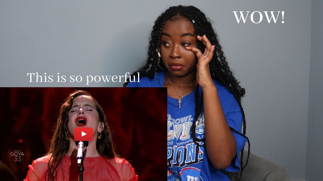 Rosalia canta Me quedo contigo Goya 2019 REACTION! Rosalia is amazing