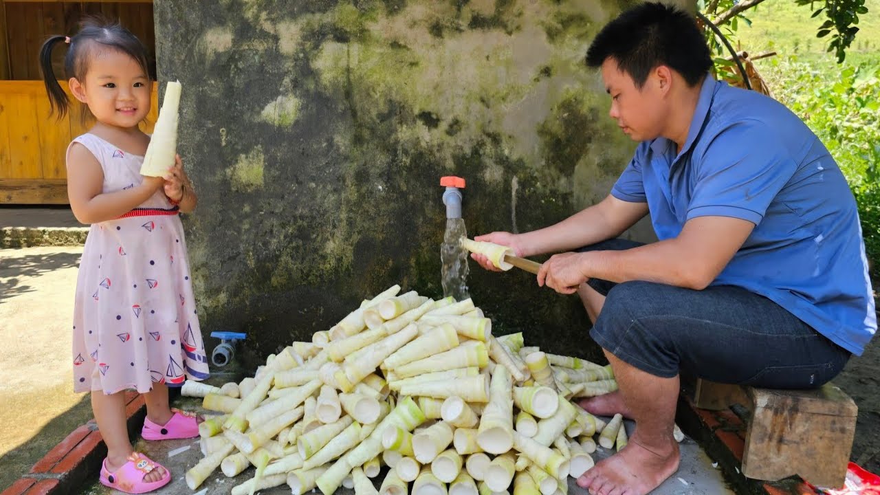 45 Days:Harvesting fruit, bamboo shoots,dragon fruit to sell at the market-Gardening-Cooking
