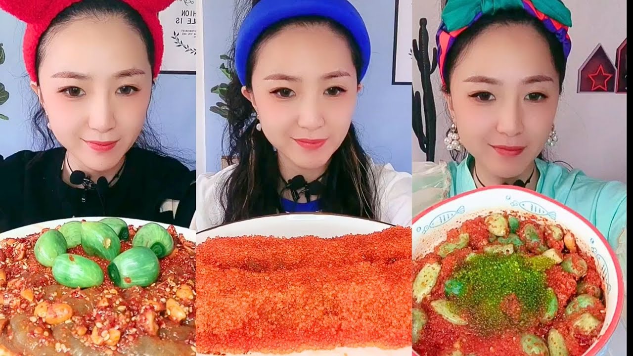 Satisfying Eating Sounds with Colorful ASMR Crunchy Mukbang Compilation #185