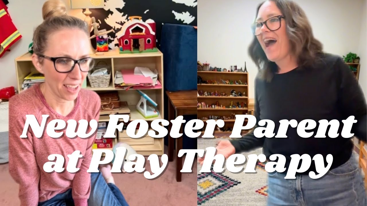 New foster parent at play therapy